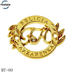 Nickle-Free Custom Holle Letter Logo Tags 2-Holes Zinklegering Kleding Merk Tags Voor Abaya Sjaal Schoen Logo 'S - Product Image 4