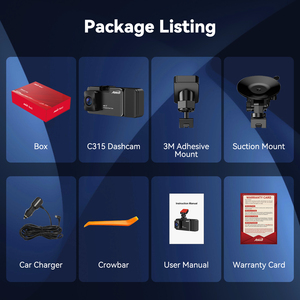 กล้องติดรถยนต์ ADINKAM 3 ช่องทาง 4K WiFi GPS กล้องหน้า กล้องในห้องโดยสาร กล้องหลัง 3 เลนส์ ชิปเซ็ต Novatek กล้องบันทึกภาพหน้ารถ 4 IR รุ่น C315 Pro - Product Image 6