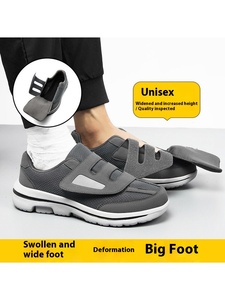 <span class=keywords><strong>Chaussures</strong></span> de style de marche à enfiler pour femmes Tige respirante pour les personnes âgées d'âge moyen Gonflé Puffy Fat Foot Moms & Friends Personnes âgées - Product Image 2