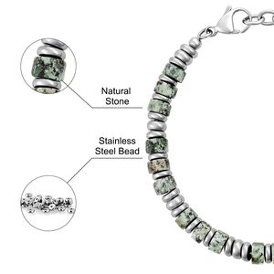 <span class=keywords><strong>Bracciale</strong></span> a Catena in Stile Bohémien alla Moda con Perle Piatte in Pietra Naturale e Acciaio Inossidabile, Regalo per Festival, <span class=keywords><strong>Bracciale</strong></span> in <span class=keywords><strong>Ossidiana</strong></span> - Product Image 4