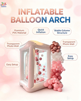 Cabane Gonflable Transparente Rose Clair en Forme de Cube, Cabine Photo Gonflable en PVC, Tente Gonflable Personnalisable avec Logo pour Événements et Fêtes