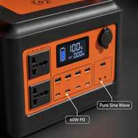 Station d'énergie portable, alimentation par batterie au lithium, générateur de secours 24h/24 et 7j/7 pour le camping en plein air, les situations d'urgence et l'utilisation domestique