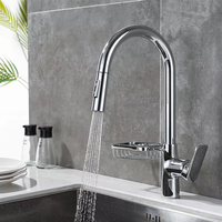 Mélangeur d'eau chaude et froide en laiton au design moderne CYEN mitigeur chromé robinets de cuisine pulvérisateur extractible