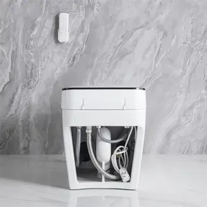 OVS Détecteur de chasse d'eau électrique pour salle de bain, toilette intelligente japonaise, une pièce, cuvette de toilette intelligente avec télécommande