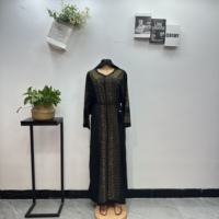 Robe d'été élégante et noble pour femme, grande taille, à manches courtes, imprimée à rayures, style africain, vêtement musulman de haute qualité