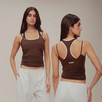 Top Deportivo Atlético Personalizado OEM para Mujer, de Secado Rápido, Transpirable, con Espalda Cruzada, para Entrenamiento y Gimnasio, con Impresión de Logotipo
