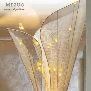 Moderno Hotel Club Lobby modellazione di fiori creativo personalizzato lampada a sospensione pianta decorativa Villa decorativa lampadario luce