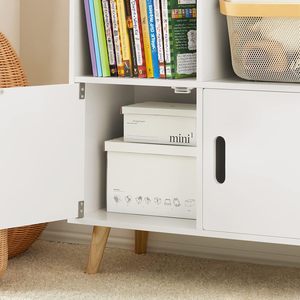Meubles Montessori en bois pour enfants, forme de maison, étagère à livres en bois, rangement pour les chambres d'enfants, étagère de présentation, organisateur, support - Product Image 6