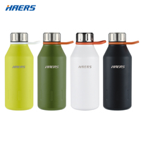 HAERS Logo personnalisé Flacon à vide Bouteille d'eau thermique pour le sport Bouteille thermos isolée en acier inoxydable 304 Bouteille de boisson sans BPA