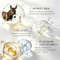Ensemble de soins de la peau au lait d'ânesse Nary, beauté naturelle, lotion au collagène, ensemble éclaircissant, crème hydratante, acide hyaluronique, logo personnalisé