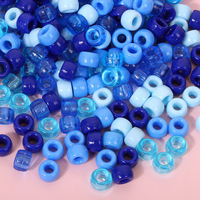 Perles acryliques multicolores en forme de baril 6x9mm, accessoires de bijoux DIY, perles à grand trou pour la fabrication artisanale de bracelets dreadlocks et loisirs créatifs