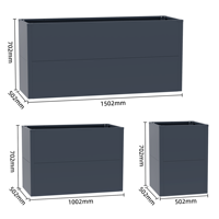 Bac de Jardin Surélevé en Acier Galvanisé Écologique et Durable, Revêtement Poudré, pour Extérieur, Couleurs Personnalisables Disponibles, Vente en Gros