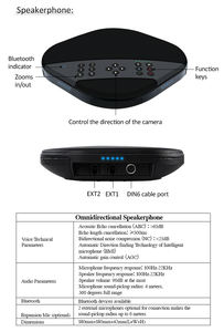 JJTS Fourniture d'usine Petite taille moyenne Conférence Meet hd 1080p Mise au point automatique 12x Caméra avec haut-parleur Combinaison de <span class=keywords><strong>téléphone</strong></span> - Product Image 5