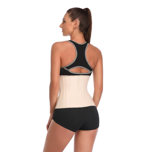 Corset amincissant ajustable à crochets, 25 baleines en acier, en latex mat et coton, <span class=keywords><strong>pour</strong></span> le fitness et le remodelage abdominal, usage quotidien et salle <span class=keywords><strong>de</strong></span> sport - Product Image 4