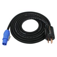 Extensión de alimentación de enchufe de 3 pines de EE. UU. Cable de alimentación IEC Iec 320 a conector Powercon Cable de alimentación americano para luz de escenario