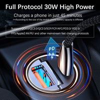 Chargeur de voiture USB-C 30W à charge ultra-rapide, adaptateur pour produits de dropshipping 2026, mini en métal PD QC 3.0 pour iPhone Samsung Xiaomi