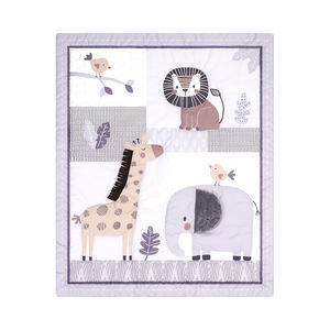 Biancheria da letto animale del bambino del leone del fumetto messa 100% biancheria da letto della culla del cotone messa per il ragazzo - Product Image 4