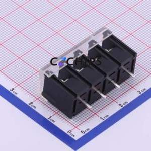 KF28C-7.62-4P Barrier Terminal Block Through hole Component (THT),P=7.62mm Connector With Cover Plate 7.62mm 1x4P Straight Pin - Product Image 2
