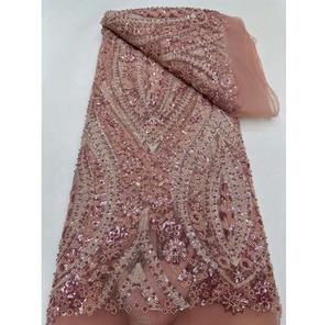 Dentelle française de luxe avec paillettes et perles Perruque HD dentelle frontale perruques de tresse humaine dentelle avant <span class=keywords><strong>robe</strong></span> de mariée sirène - Product Image 3