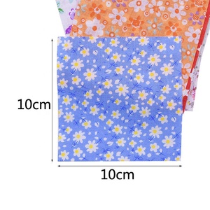 50 Piezas de Tela de Algodón 100%, 10x10 cm, con Estampado de Flores y Puntos, para Manualidades, Muñecas <span class=keywords><strong>Tilda</strong></span>, Costura y Accesorios - Product Image 5