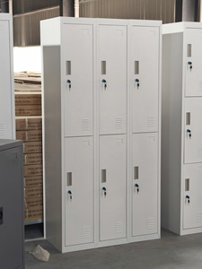 Casier en acier à 6 portes avec serrure <span class=keywords><strong>Armoires</strong></span> de rangement pour vêtements de <span class=keywords><strong>travail</strong></span> en métal assemblées pour les bureaux et la salle de sport pour les <span class=keywords><strong>vestiaires</strong></span> - Product Image 4