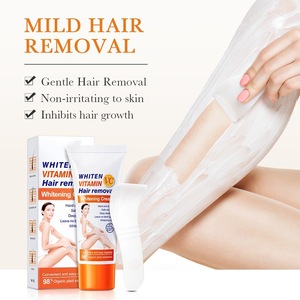 Crème éclaircissante pour l'épilation, formule douce à la vitamine C pour les poils des aisselles et des jambes, à base de produits chimiques, sans irritation - Product Image 3