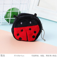 Porte-monnaie en peluche tridimensionnel de dessin animé mignon sac à monnaie de dessin animé porte-clés petits cadeaux pour petites filles sacs à main