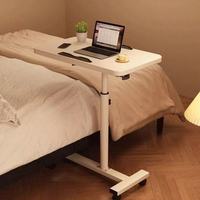 Escritorio Plegable Ajustable en Altura, Mesa Giratoria Elevadora, Mesa Auxiliar Minimalista con Almacenamiento, Mesa de Noche