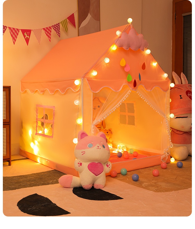 Pink Fabric Play Tent House for Girls