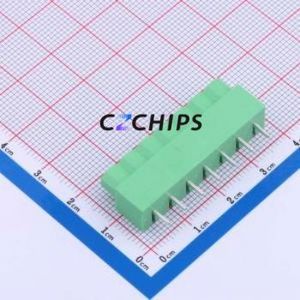 DB166-5.0-7P-GN-P Screw Terminal Block P=5mm Connector ( Construction: 1x7P )( Pitch: 5mm )( Color: Green ) - Product Image 2