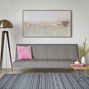 저렴한 가격 공장 공급 린넨 패브릭 이불 소파 베드 다기능 슬리퍼 소파 소파 베드 금속 다리 - Product Image 2