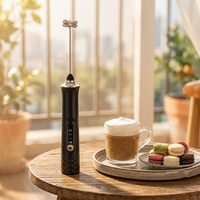 Mixeur à café portable élégant et moderne à 3 vitesses, rechargeable par USB, avec fonction à une touche, durable, mousseur à lait électrique professionnel