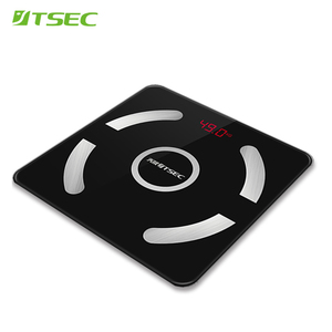 Balance connectée intelligente en verre <span class=keywords><strong>de</strong></span> 6 mm pour le shopping en ligne, fabricant <span class=keywords><strong>de</strong></span> balance corporelle avec mesure <span class=keywords><strong>de</strong></span> la graisse corporelle, IMC et sortie USB - Product Image 4