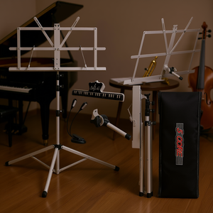 Soporte de Música Portátil de 5 Niveles, Ajustable, Plegable, de Aluminio, con Bolsa de Transporte para Instrumentos - Product Image 2