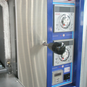 Four à sole industriel double autoportant en acier inoxydable 304, pour pain et pizza, avec option gaz et contrôle numérique du minuterie, pour pâtisserie - Product Image 3