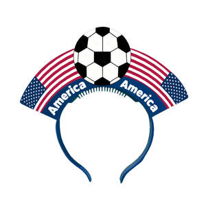 Рекламная недорогая настраиваемая светящаяся повязка на голову для болельщиков на Чемпионат мира по футболу 2026 года с флагом страны, из ПВХ-пластика - Product Image 5