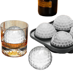 4-khoang lớn Golf Bóng hình Silicone cao su <span class=keywords><strong>ICE</strong></span> <span class=keywords><strong>CUBE</strong></span> khuôn cấp thực phẩm 3D lợi thế tùy chỉnh logo cho <span class=keywords><strong>Ice</strong></span> Cream công cụ hoặc quà tặng - Product Image 2