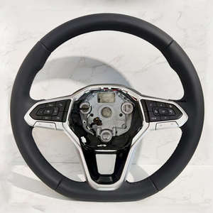 Volante Deportivo de 3 Radios de Cuero/Aluminio/Fibra de Carbono para VW Transporter T-roc <span class=keywords><strong>Beetle</strong></span> Polo 6r Scirocco Jetta Tiguan T6 - Product Image 2