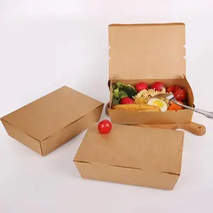 Lunch Box Disposable Disposable To Go Boxes Made From Paper Biodegradable Tableware 2 3 4 Lunch Compartments Food Box