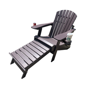Recyclable Plastic Outdoor Garden Patio Beach Classic Folding Lounge Adirondack Chairs Furniture