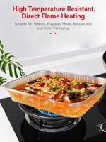 Gouden aluminiumfolie bakje, 111oz met transparant deksel, voedselveilig geribbeld, voor fruitsalade dessert, hete verkoop fabrieksprijs