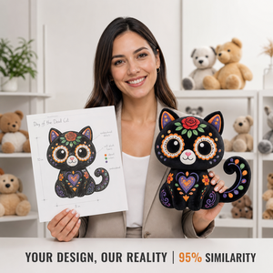 Peluche Personalizzato Gatto Giorno dei Morti, Produttore Professionale, Regalo di Natale 2026, Mascotte di Tendenza, Bambola Animale Imbottita OEM ODM - Product Image 1
