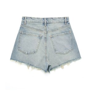ZEVITY ZA Pantalones <span class=keywords><strong>Cortos</strong></span> Vaqueros de Mujer de Cintura Alta con Bolsillos y Parches, Estilo Casual, Nueva Moda Verano 2026 - Product Image 1