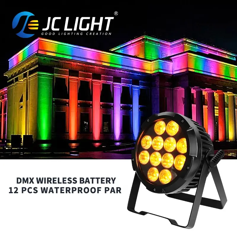 Wifi Wireless Dmx Battery Powered Led Par Can 12*18w Outdoor Waterproof Led Stage Lights