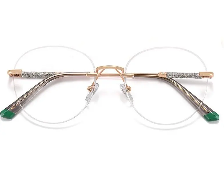 Iuling-gafas sin montura para mujer, lentes sin montura de diamante