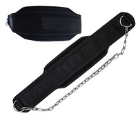 Ceinture de musculation avec chaîne, support lombaire pour la gym, ceinture de traction et de dips, sangle de soutien dorsal en caoutchouc naturel et PVC, protection professionnelle