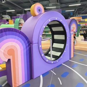 Accessoires de terrain de jeu intérieur pour enfants éclairage de plateau tournant garde-main électrique rouleau rotatif baril de culbutage pour la récréation - Product Image 1