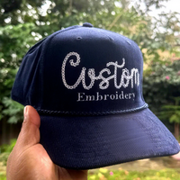 Gorra de Corduroy Otto Rope, Gorras Trucker Personalizadas con Bordado, Gorras de Alta Calidad con Visera en A, Gorra Trucker de 5 Paneles, Gorras Trucker con Logotipo Personalizado