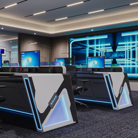 Console de salle de contrôle de diffusion, bureaux d'entreprise personnalisés pour les opérations de commandement