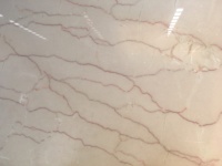 Dalle de marbre Filetto Rosso Classico, fond beige avec veines rouges distinctives, découpe sur mesure OEM pour revêtements de sol et carreaux d'escalier